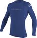 O'Neill Basic Skins L/S Crew Heren Surfshirt - Maat S - Mannen - blauw