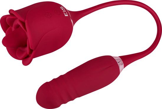 EIS, roosvormige oplegvibrator - 2 in 1, 39,8 cm, waterdicht, oplaadbaar