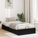 Prolenta Maison Exclusive - Lit plateforme style ottoman, finition noir imitation chêne, 100 x 200 cm