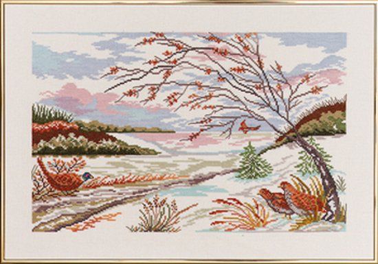 Eva Rosenstand Borduurpakket Winterlandschap Telpatroon