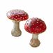 LOBERON Sierpaddenstoel set van 2 Quintelle rood/wit