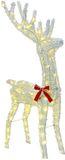 VidaXL 3D Kerst Rendier LOVIISA 140 LED's Warmwit 70 x 26 x 128 cm