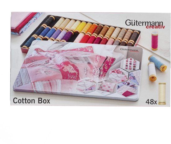 Gutermann Quilt- Naaigarenset Opbergblik Katoen 48st