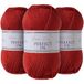 Utopia Crafts DK Double Knitting Yarn 3x 100g (Red Oxide)
