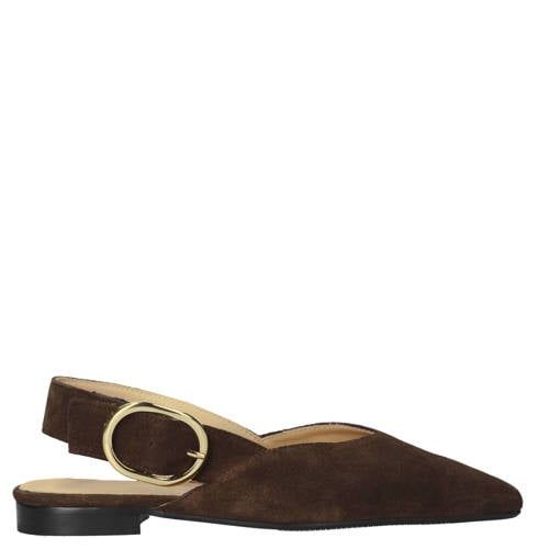 Babouche Yena-2 suède loafers - bruin