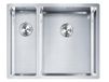 BOXX Franke BOXX 260-34-16 560x450 mm, 3 1/2' Integral, Spoelbak, met zeefkorf-stopventiel, zonder druppeldeel, verborgen overloop, zonder batterijgat