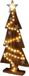 Merkloos / Sans marque Koopman International Decoratie kerstboom - hout - met LED verlichting - H54 cm - 50 micro lampjes - warm wit
