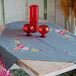 Vervaco Tafelkleed kit - Kleurige bloemen - 80 x 80 cm