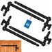 KOTARBAU Set équerres charnières 800x50mm Noir pour portails et portes (4 pièces)
