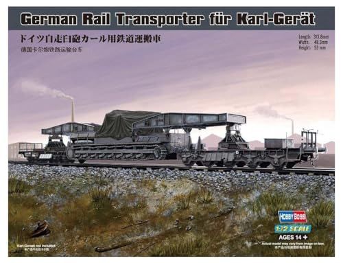 Hobbyboss 1:72 German Rail Transporter for Karl-Geraet Model Kit