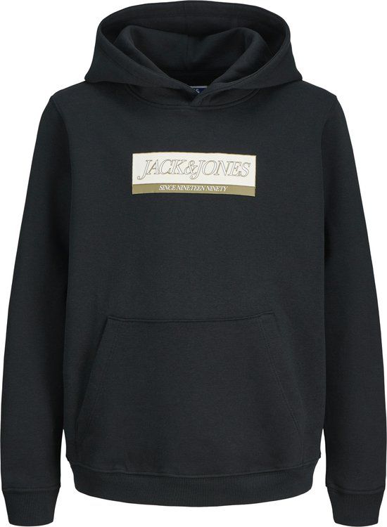 JACK&JONES JORINWOOD BLOCK BRANDING SWEAT NOOS JNR Jongens Sweater Zwart Maat 164