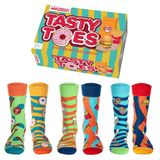 United Oddsocks 6 paar herensokken - origineel en kleurrijk patroon - Tasty Toes, Tasty Y, 39-46 EU