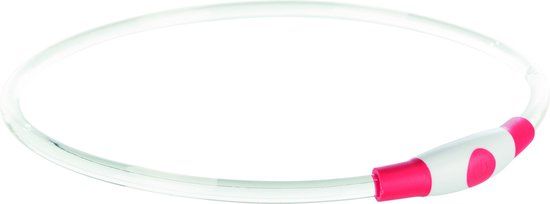 Trixie Halsband USB Flash Light - Lichtgevend en Oplaadbaar - Rood - 65x0.8 cm