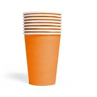 Top1Toys 8 Papieren Bekertjes 210 ML Oranje