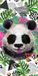 Animal Planet Serviette de plage Panda 70 x 140 cm