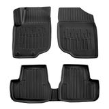 SCOUTT 3D rubberen vloermatten op maat voor Peugeot 207 2006-2014, premium, hoge rand, zwart, antislip, alle seizoenen