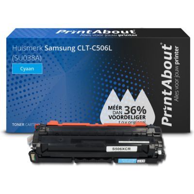 PrintAbout CLT-C506L Toner Cyaan | Compatible with Samsung Printers