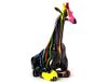 Amadeus Trash Giraffe liggend zwart groot