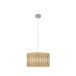 Zarivy Alexandra 1 x E27 nikkel en licht hout hanger 30 x 30 cm