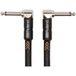 Roland Zwarte serie instrumentkabel, hoekige/schuine 1/4-inch aansluiting, 3-voet