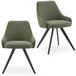VIGO Chaises de salle à manger, set de 2 – Vert