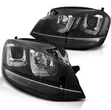 VW Golf 7 Phares, feux de circulation diurne à LED, année de construction 12-16, version noire