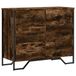 VidaXL Ladekast Gerookt Eikenfineer 91x35,5x74,5 cm