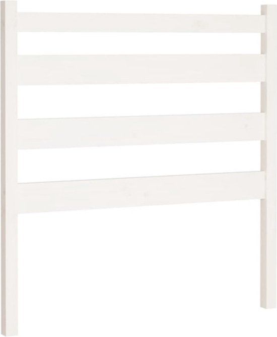 vidaXL Hoofdbord 106x4x100 cm massief grenenhout wit