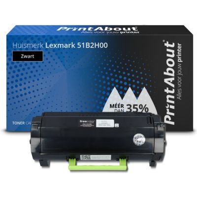 PrintAbout Huismerk Lexmark 51B2H00 Toner Zwart Hoge capaciteit
