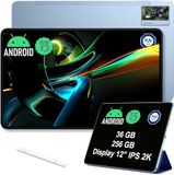 OUKITEL OT5 Tablet 12 inch 256 GB 11000 mAh batterij 2K IPS scherm Helio G99 16+5MP camera's Android 13 Dual SIM 5G WiFi OTG GPS (blauw)