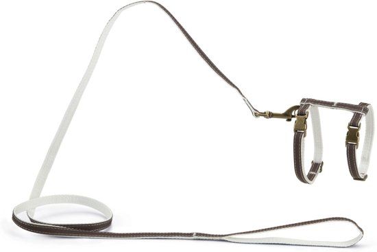 Designed by Lotte Virante Cat Harness - Brown - 27-45 cm x 10 mm