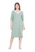 gs1 Ulla Popken Dames Nachthemd, Streepranden, 3/4-Arm Nightgown, Salie, 42, groen (salie), 42