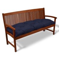 Beautissu Bankkussen Flair BK – Zitkussen Tuinkussen 150x50x8 cm donker blauw