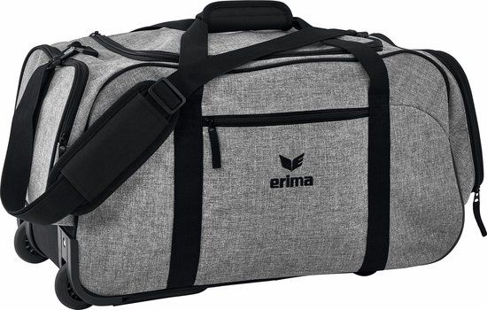 Erima Travel Line Trolley Sporttas - grey melange/zwart - Maat M
