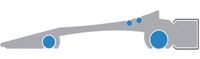 Wedo Snijliniaal, 300 mm, aluminium met stalen rand