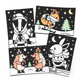 Baker Ross FC284 Winter bos inkleurbare foto-decoraties - Pak van 10, vilten ambachtelijke foto's, maak je eigen fotodecoratie, knutselset voor kinderen om te versieren en tentoon te stellen