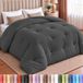 Utopia Bedding Alternatief beddekbed voor alle seizoenen, dekbed, polyester dekbed met hoeklussen, machinewasbaar, grijs, queensize