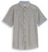 Tom Tailor - Chemise coupe droite à manches courtes et lin - Taille XXXL - chambray vert feuille délavé