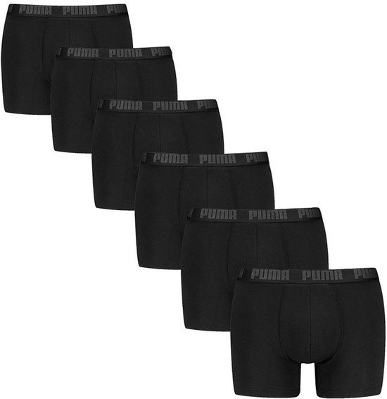 Puma Basic Heren Boxer 6-pack - Zwart - Maat M