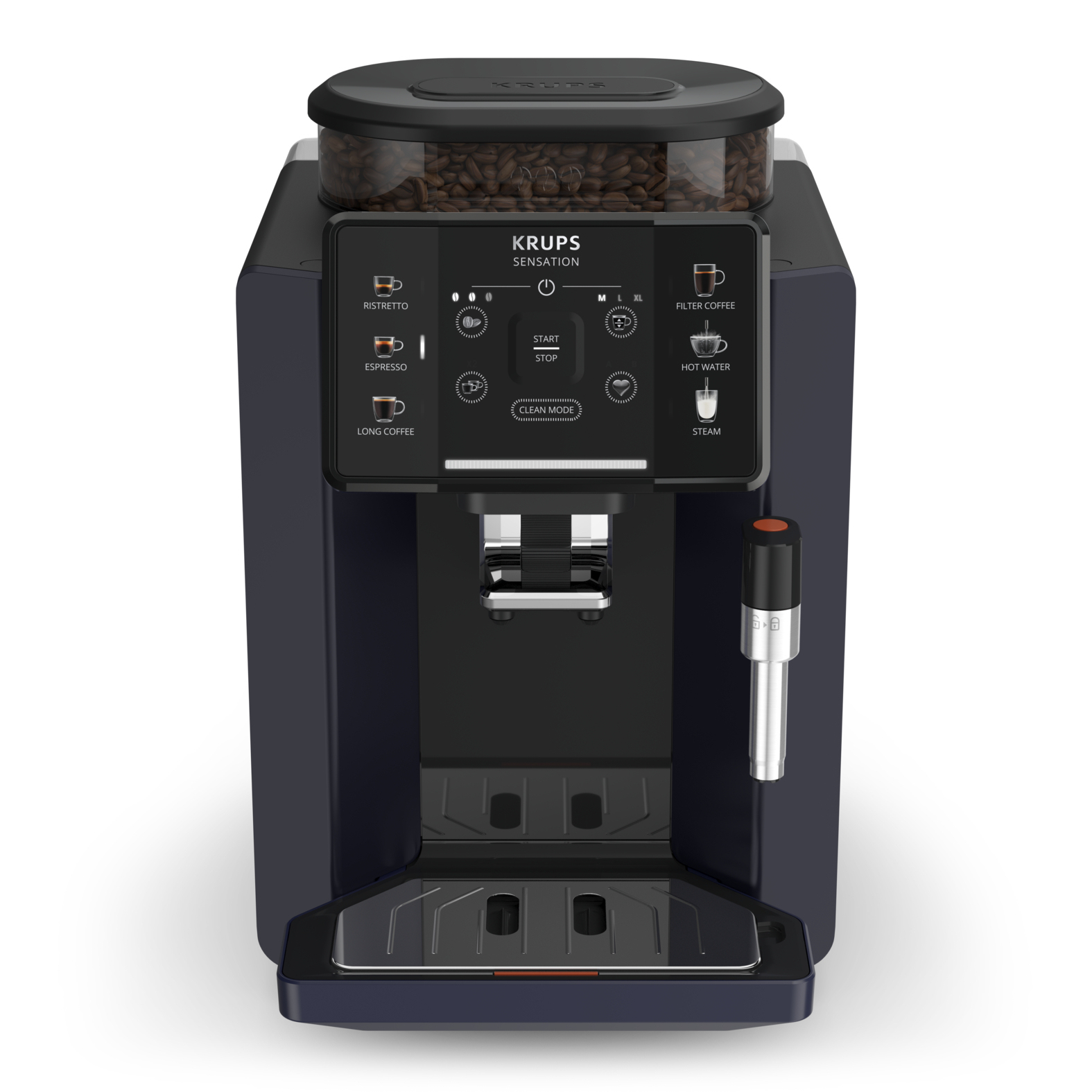 Krups EA910B Sensation EA910B volautomatische espressomachine nachtzwart/zwart