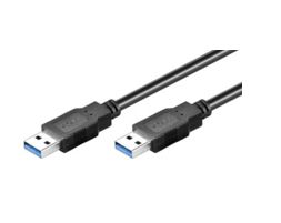 MicroConnect USB 3.0 Kabel - USB A Male/Male - 5 meter - Zwart