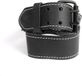 kwb leren riem van robuust rundleer, dubbele gesp, in zwart, 105 cm, met witte stiksels, voor gereedschapstassen, jeans en nog veel meer