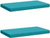 vidaXL - 2-delige - Coussin de banquette - VUGHT - 2 - pièces - 100% - Polyester - Turquoise
