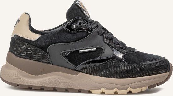 Floris van Bommel Sfw-10164 Treni Sneakers - Suède - Dames - Zwart - Maat 43