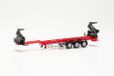 Herpa Vrachtwagen model Hammar containerzijlader in rood, miniatuur op schaal 1:87, verzamelstuk, Made in Germany, kunststof