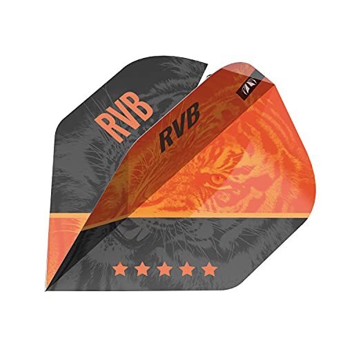 Target Darts Unisex's Raymond Van Barneveld RVB Gen 4 Pro Ultra Dart Vluchten, Oranje en Zwart, No.2