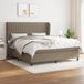 Maison Exclusive - Boxspringbed met matras, taupe, 180x200 cm, gestoffeerd