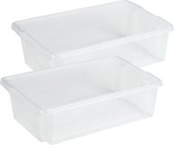 Sunware Nesta - 2 stuks - Plastique - 30 litres - Transparent - 59 x 39 x 17 cm - Empilable