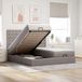 Maison Exclusive - Cadre de lit ottoman avec matelas taupe, 160x200 cm, textile