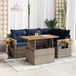 Maison Exclusive - Ensemble de meubles de jardin 5 pièces avec canapé, coussins inclus, couleur gris, en polyrotin et bois d'acacia